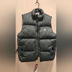 Nike Dark Green Puffer Vest insulated